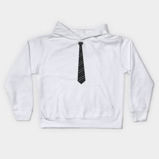 Business Casual Mock Black Tie Kids Hoodie